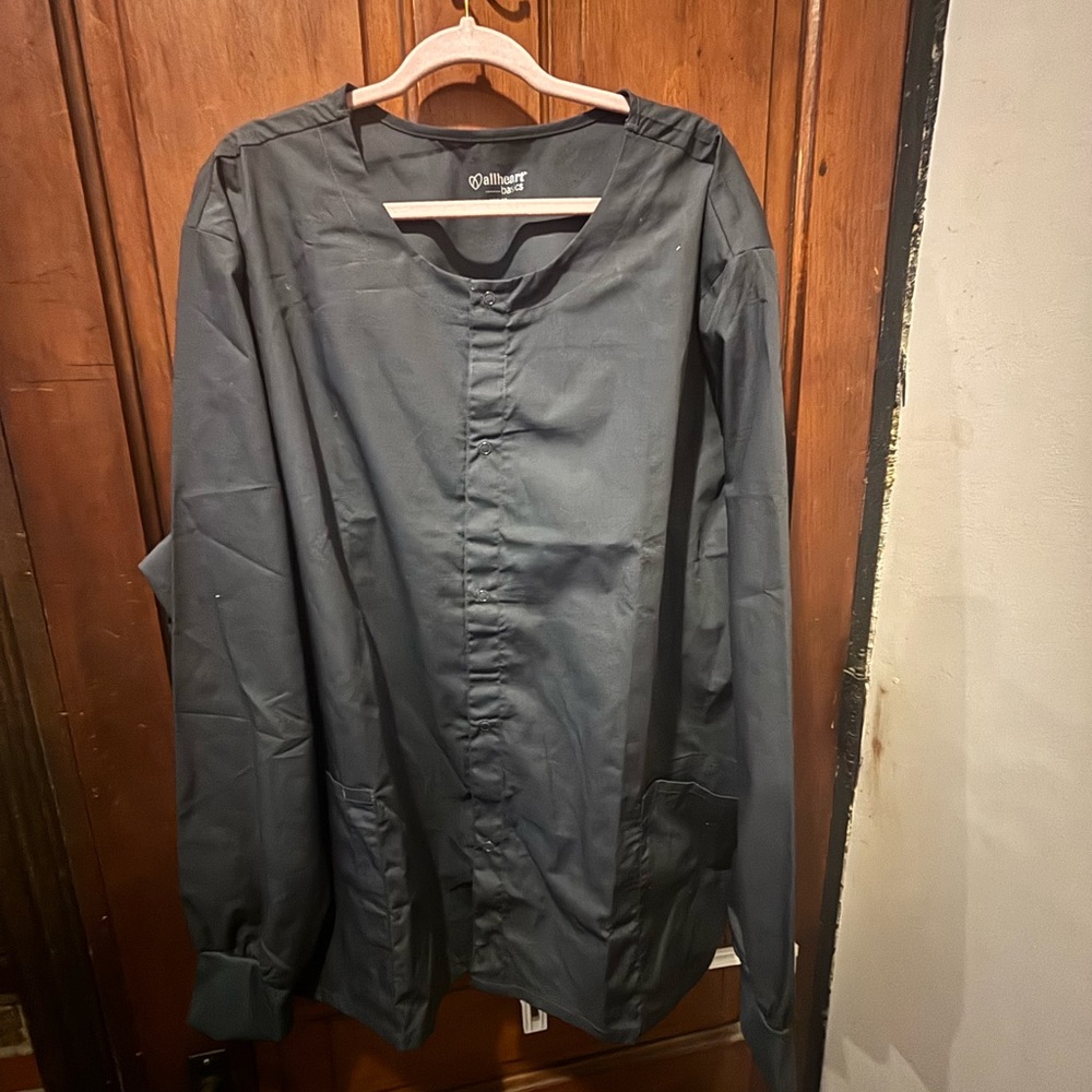 Women's black scrub jacket